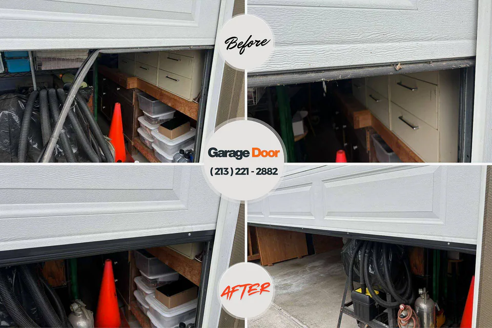Before and after: garage door repair New Freedom, PA